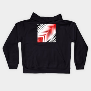 Red and white abstract Kids Hoodie